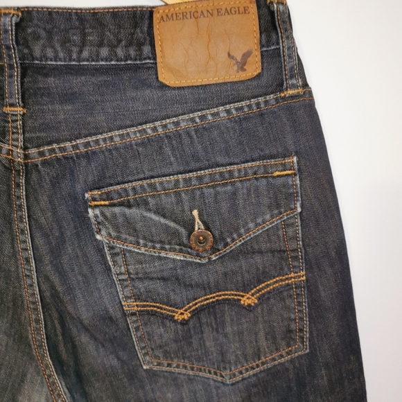 American Eagle Men's Denim Jeans StraightFit Black - Picture 6 of 6